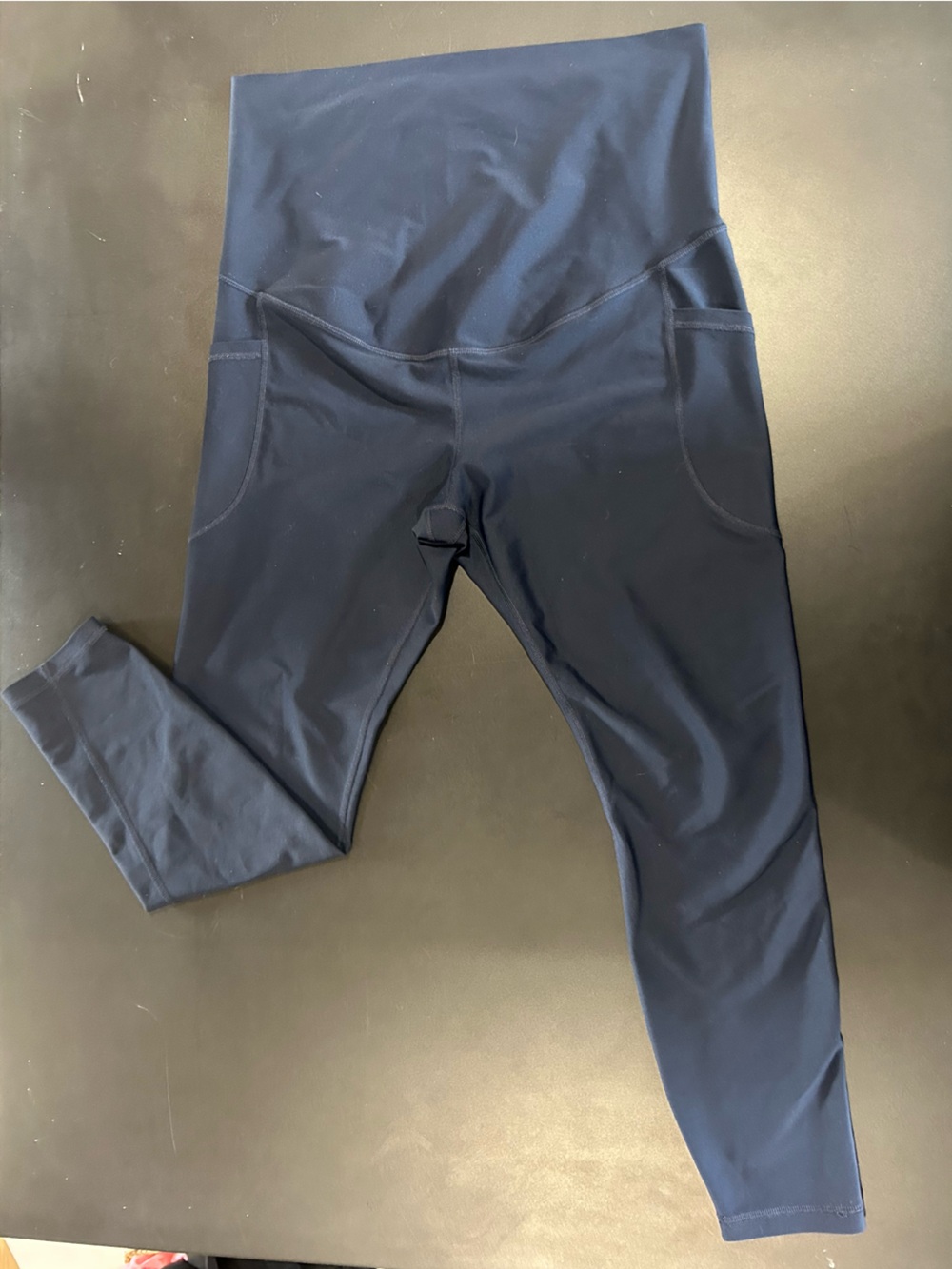 Old Navy Navy Blue Maternity Active Leggings with Side Pockets